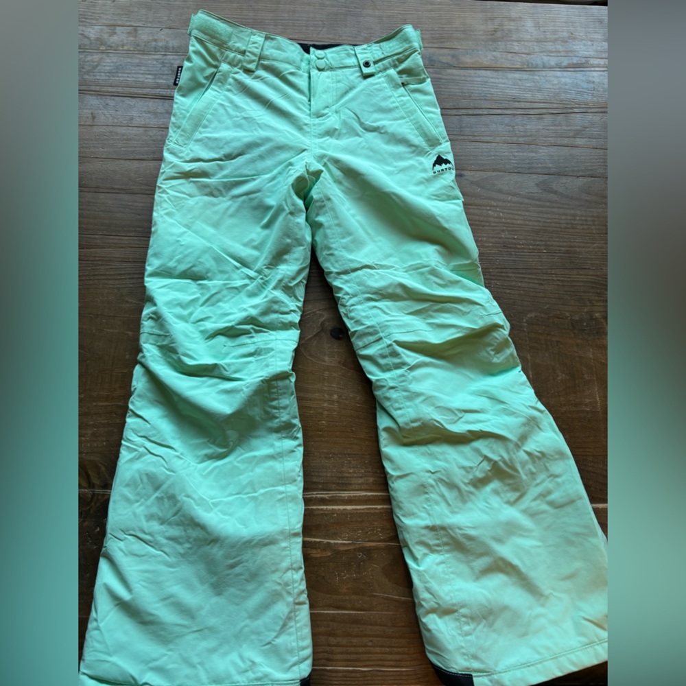 Burton mint green ski pants